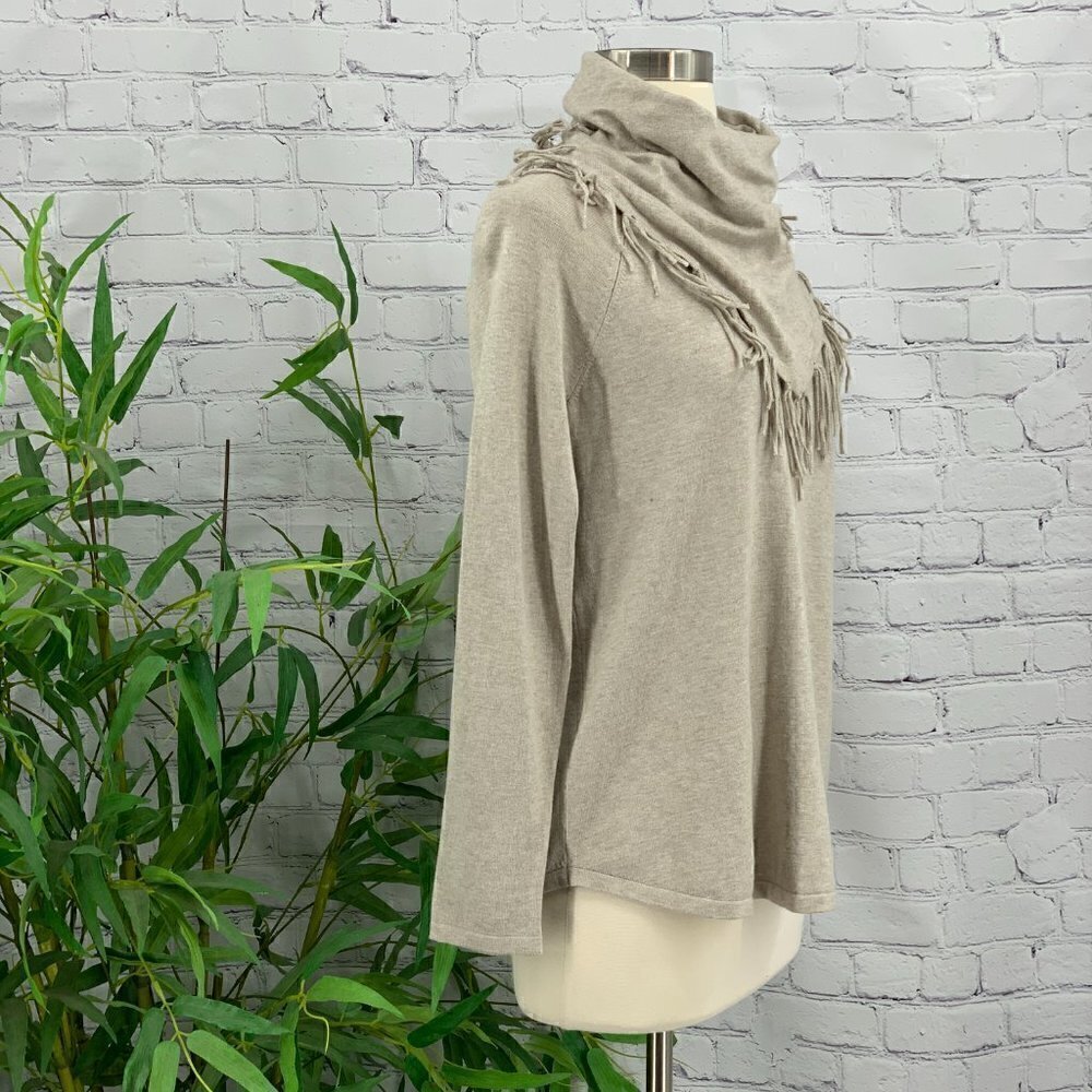🎉Style & Co Petite Tan Long Sleeve Cowl Neck Top - Picture 2 of 7